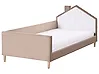 Kids Bed House Velvet KERVAN 90 x 200 cm (EU Single) Light Brown