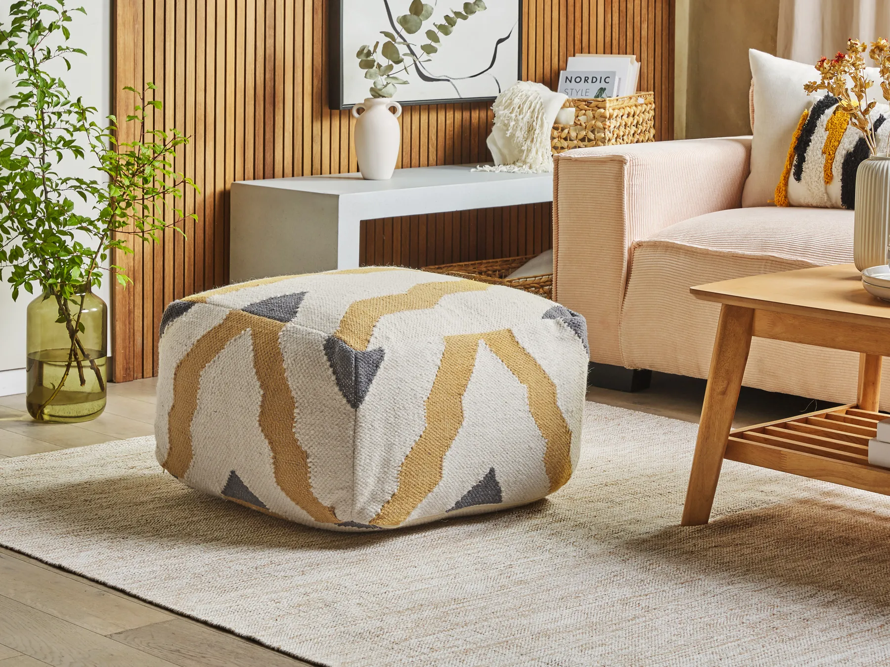 Pouffe ZEUGMA Wool Beige_826644
