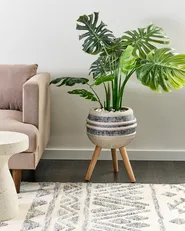 Elevated Plant Pot ATHYRIUM 38 cm Beige_937011