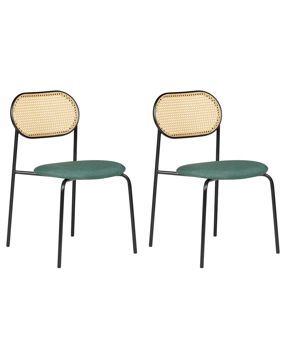 Set of 2 Dining Chairs ADAVER Metal Black