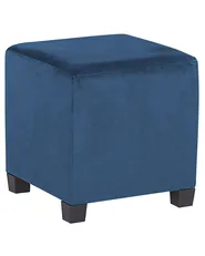 Armchair SANDSET with Footstool Velvet Dark Blue_776376
