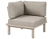 Trädgårdshörnsoffa med bord 5-sits FIVIZZANO Akaciaträ Beige_1159265