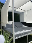 Garden Daybed PALLANZA Metal White_832278