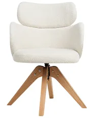 Ruokatuoli pyörivä MARCY Buklee Vaaleanbeige_964801