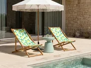 Set of 2 Sun Lounger Replacement Fabrics ANZIO/AVELLINO 113 x 44 cm Multicolour_1073640