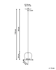 Kynttilänjalka ALMADA 118 cm Metalli Musta_968655