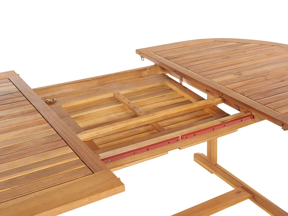 Garden Dining Set 8 Seater MAUI PREMIUM Acacia Wood Blue_1070648
