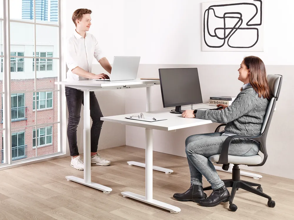 Electric Adjustable Standing Desk DESTINAS 180 cm 80 cm White