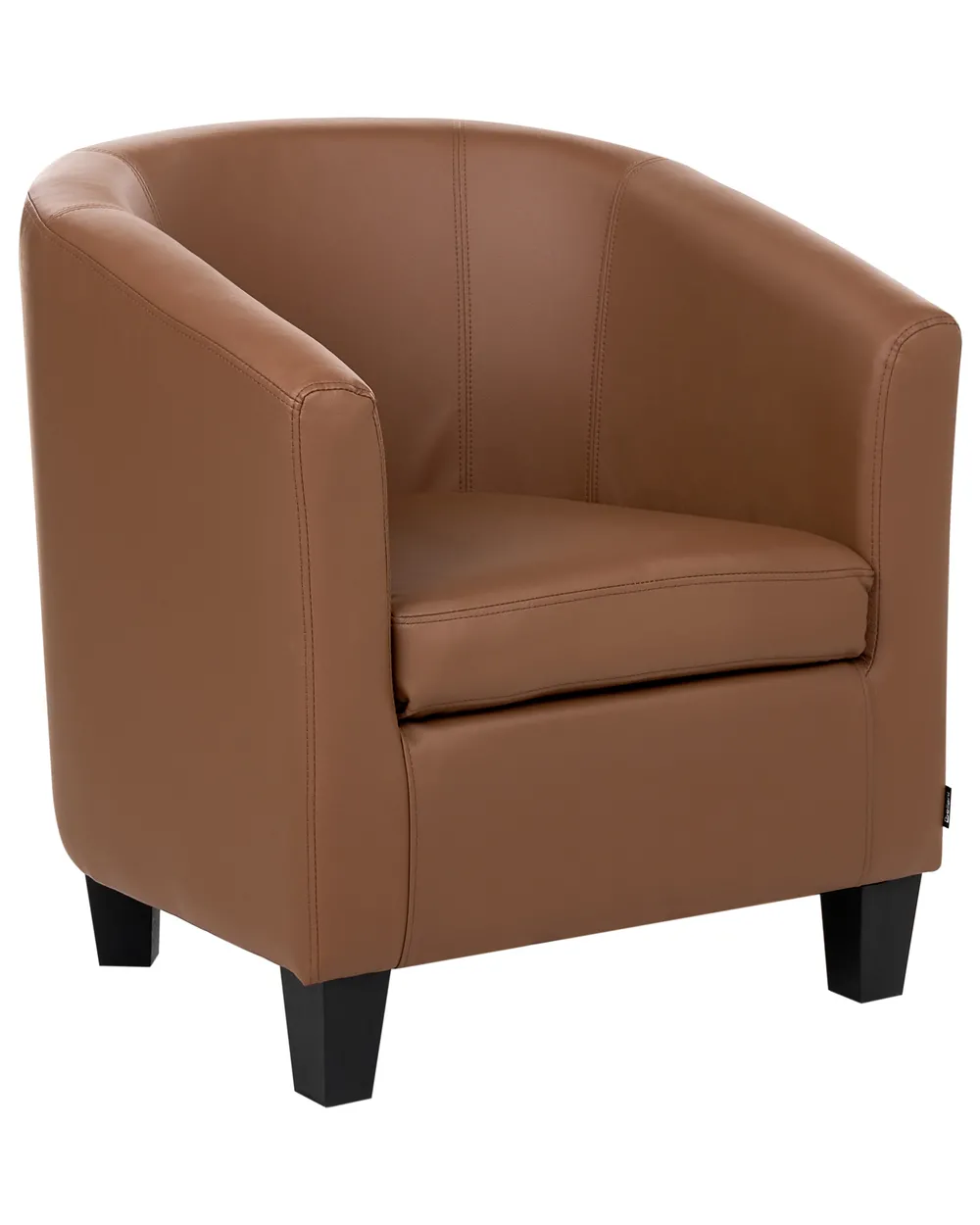 Armchair BORWICK Faux Leather Brown