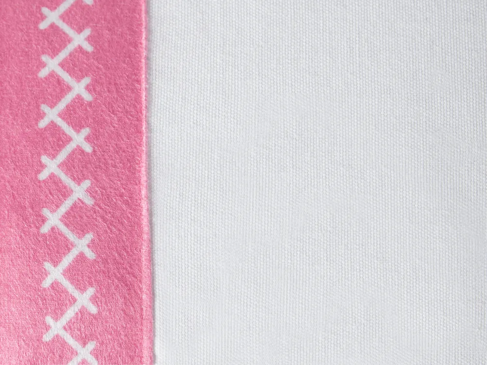 Set med 2 prydnadskuddar LOVELY Bomull 30 x 50 cm Vit Rosa_911639