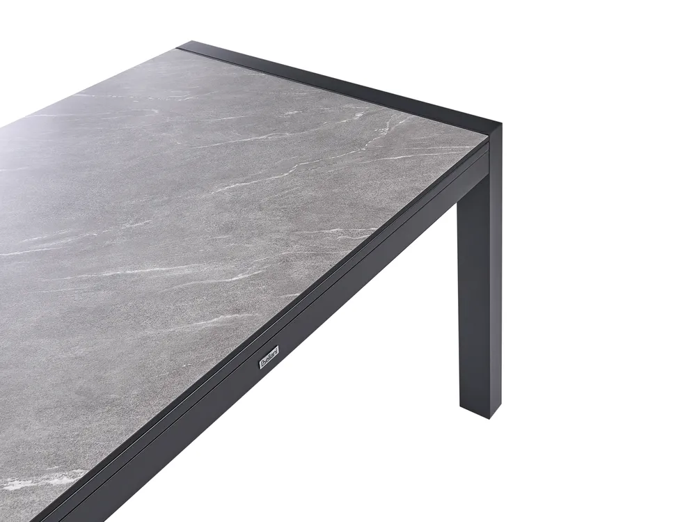 Extending Garden Dining Table BINASCO 160/220 cm 90 cm Stone Effect Grey_1044746