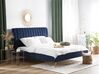 Bed Velvet MARVILLE 160 x 200 cm (EU King Size) Navy Blue