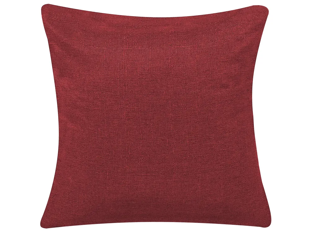 Sofa Bed 3 Seater LUCAN Fabric Dark Red_768320