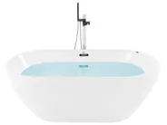 Freestanding Hot Tub with LED NEVIS 1700 x 800 mm White_850731