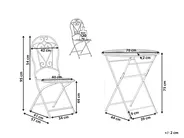 Bistro Set Folding TRENTO Metal Light Green_774627
