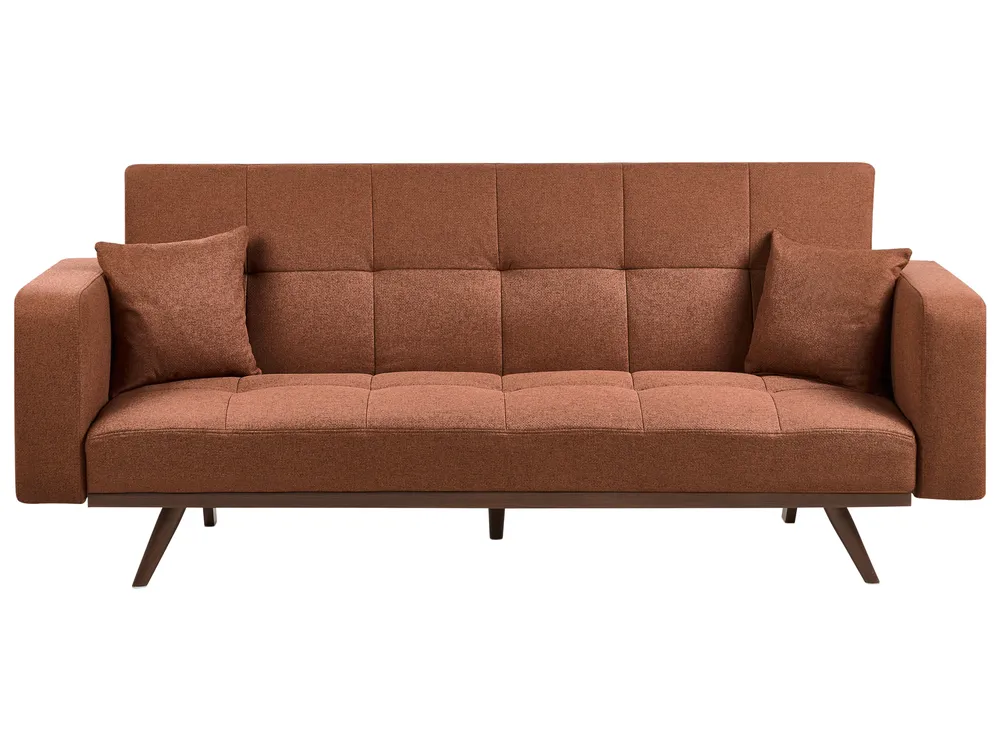 Sofa Bed 3 Seater HJULBY Golden Brown