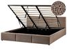 Ottoman Bed BOUSSE Boucle Taupe 180 x 200 cm (EU Super King)