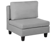 1-Seat Section FEVIK Fabric Light Grey_770012