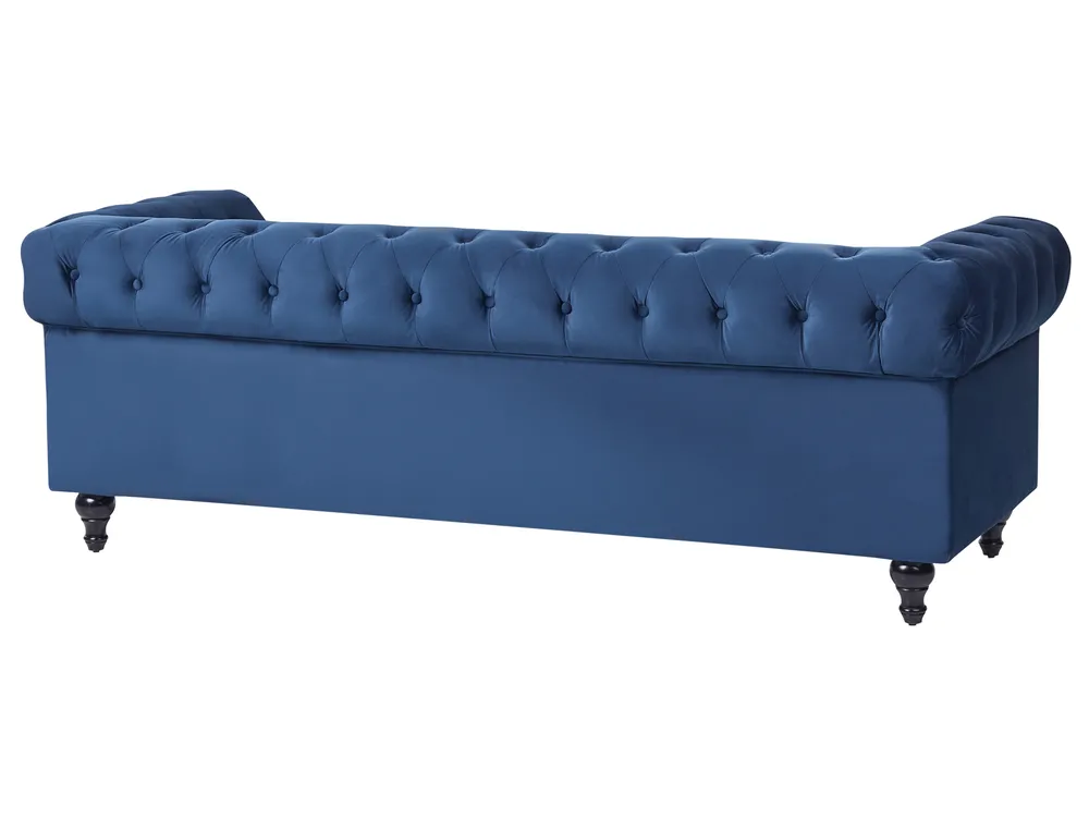 Sofa 3 Seater CHESTERFIELD Velvet Navy Blue_1042043