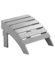 Garden Chair ADIRONDACK with Footstool Light Grey_809530