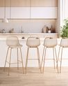 Set med 4 barstolar KLEVE Beige
