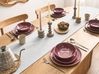 Set of 12 Dinnerware HOPS Stoneware Burgundy