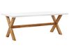 Garden Dining Table OLBIA 200 cm 100 cm Concrete White