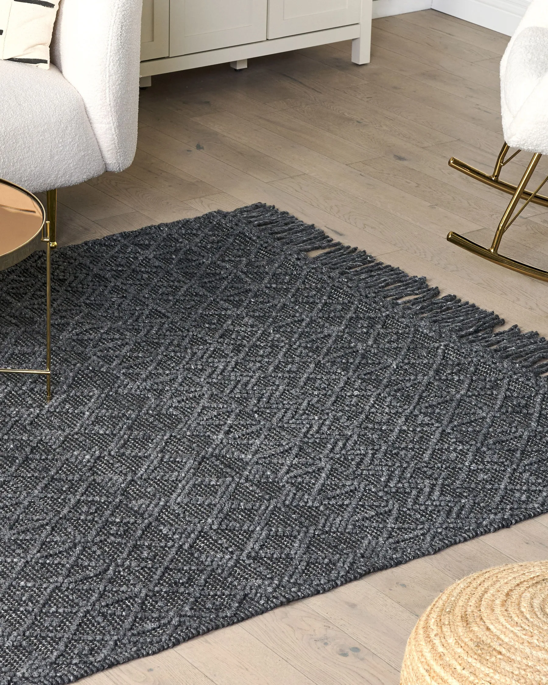 Rug ALUCRA Black 200 x 300 cm Wool_856227