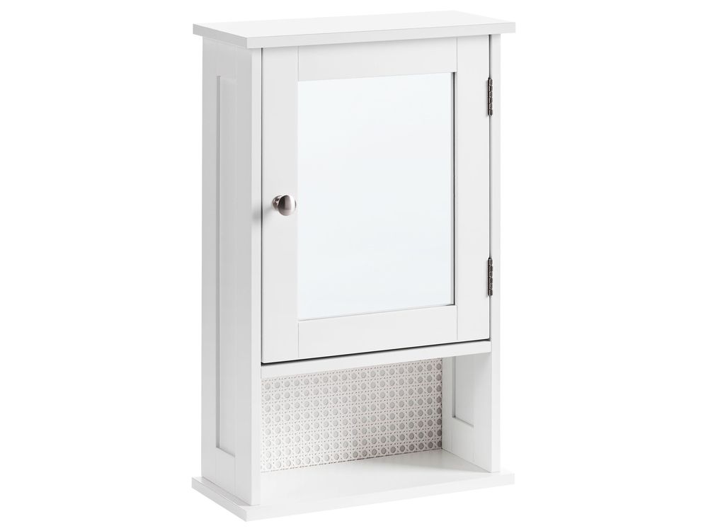 Bathroom Wall Mounted Mirror Cabinet HUILA 34 cm x 53 cm White
