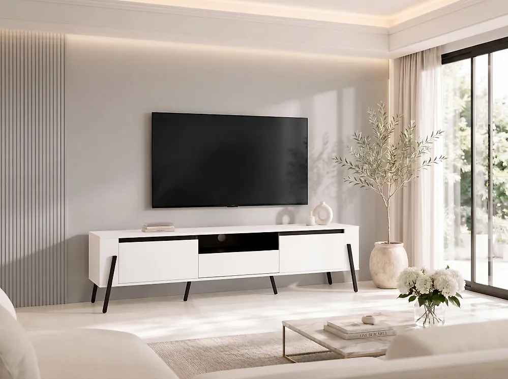 TV Stand BLACKPOOL White_1175274