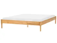 Bed without Headboard Pine Wood VEYRAC 180 x 200 cm (EU Super King) Light Brown_1118790