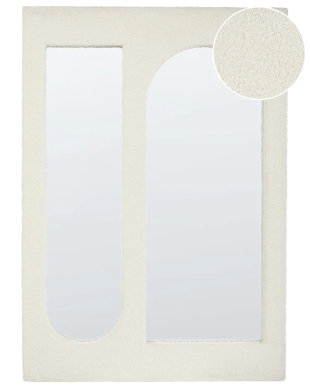 Wall Mirror MARCIGNY 70 cm 100 cm Boucle Off-White