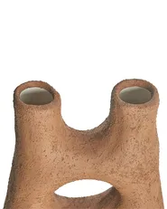 Blomvas UARU 27 cm Stengods Brun_935226