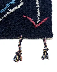 Rug CORUM Black 160 x 230 cm Cotton_839492