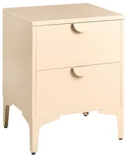 2 Drawer Bedside Table ARDURA Metal Beige_1077648