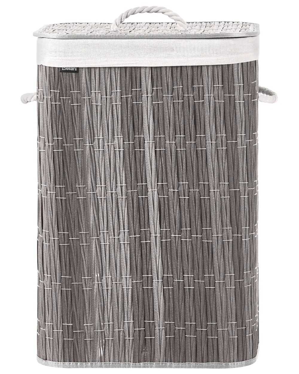 Laundry Basket with Lid TRANCURA Fabric Grey 72 L_1063787