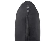 Left-Hand Chaise Longue LATTES II with Cushion Velvet Black_947553