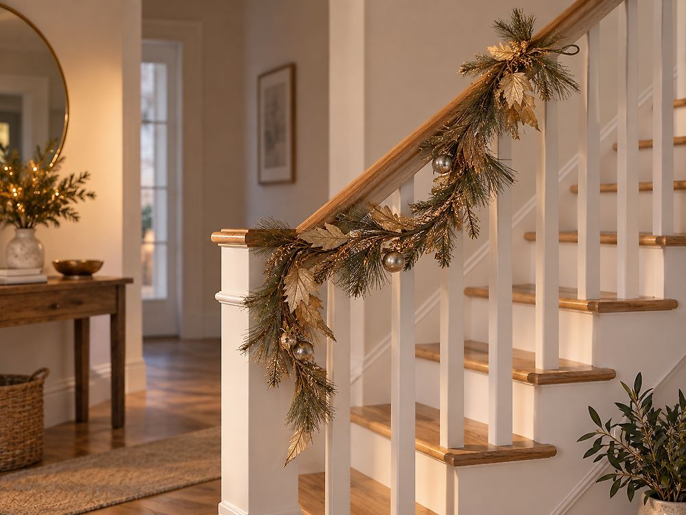 Christmas Garland MURCJA 150 cm Gold