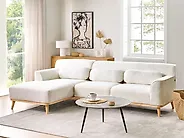 Corner Sofa SIMOS Boucle White Right Hand_1178896