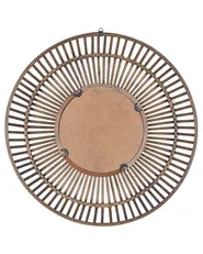 Wall Mirror BLASITO 66 cm 66 cm Bamboo Brown_807270