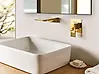 Wall Mounted Basin Mixer Tap KARUAY Brass Gold