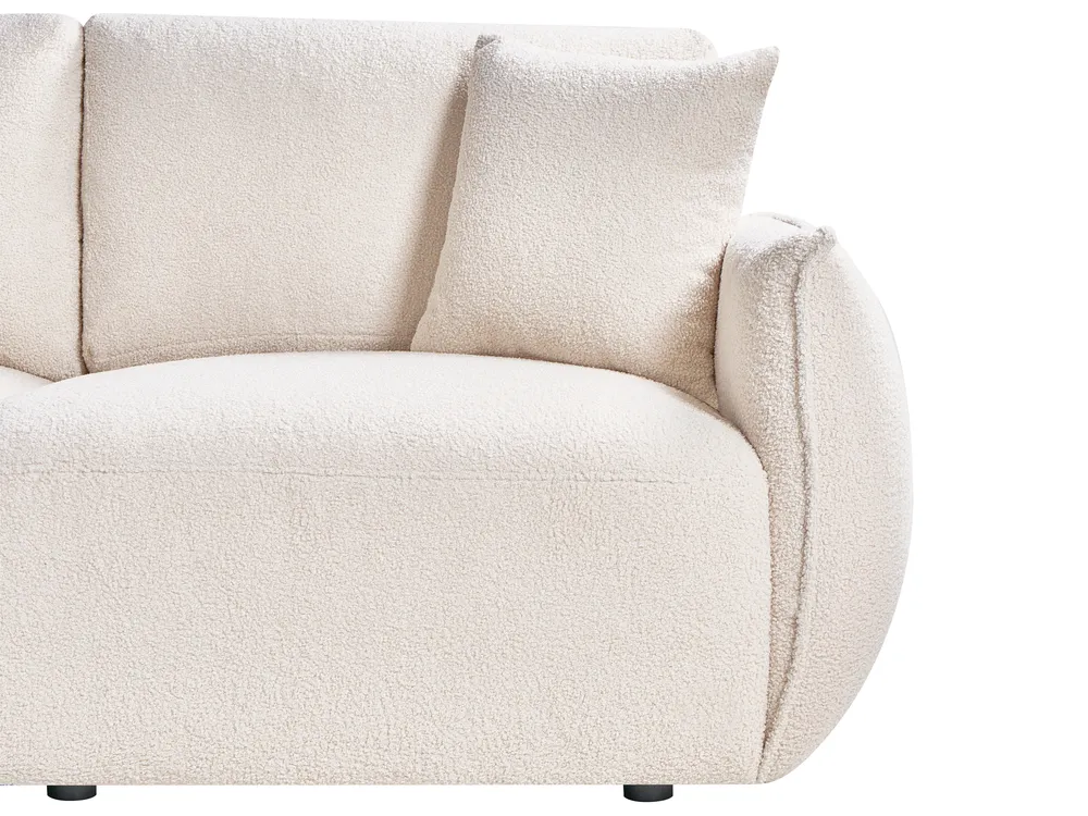 Modular Corner Sofa 5 Seater MESNALI Boucle Off-White Right Hand_1046573