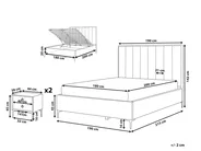 Bedroom Set SEZANNE Boucle Off-White 180 x 200 cm (EU Super King)_939813