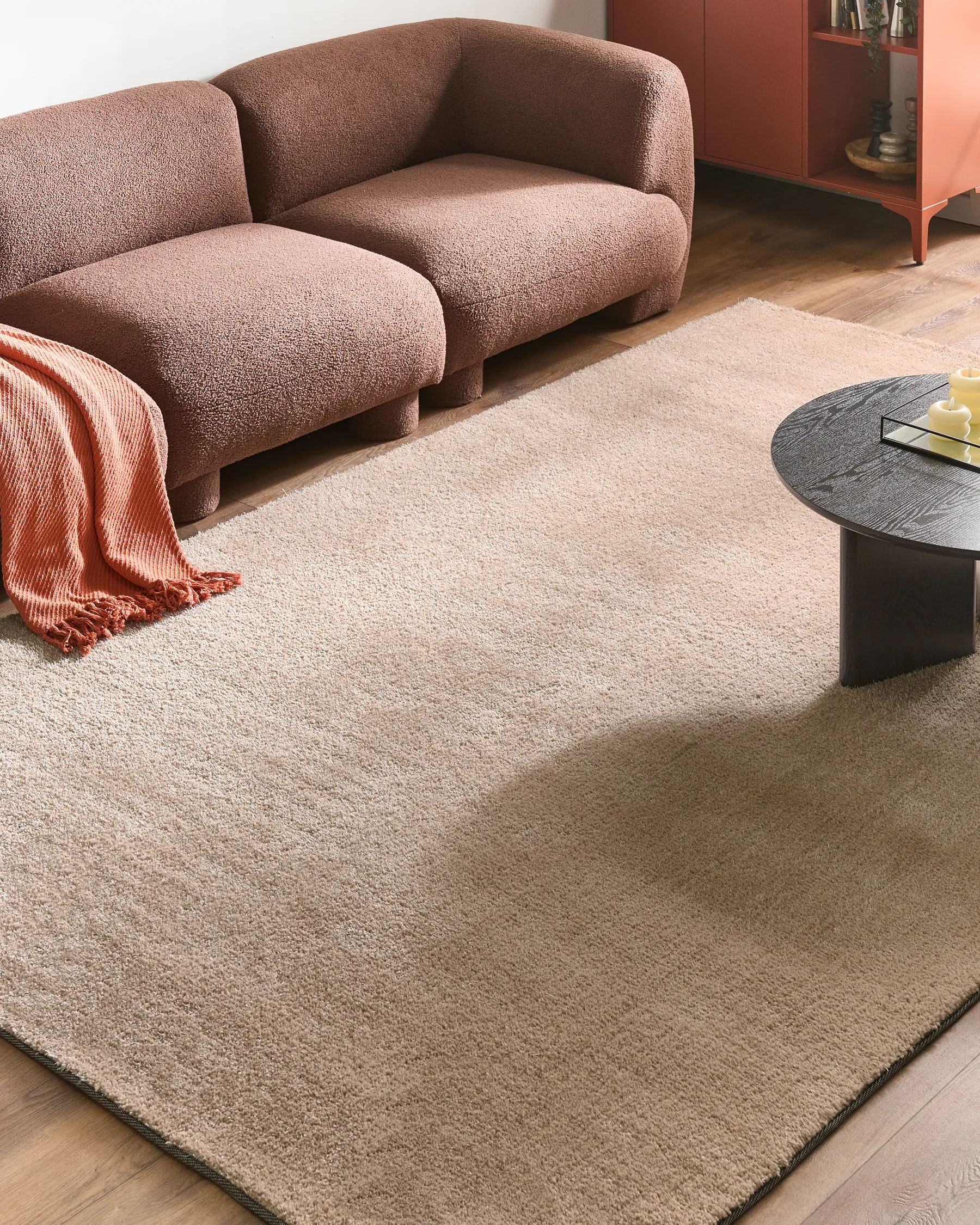 Shaggy Rug DEMRE Sand Beige 200 x 300 cm_1076864