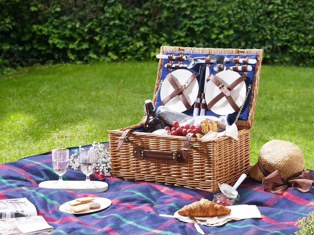 Picnic Basket CREPES Wood Brown