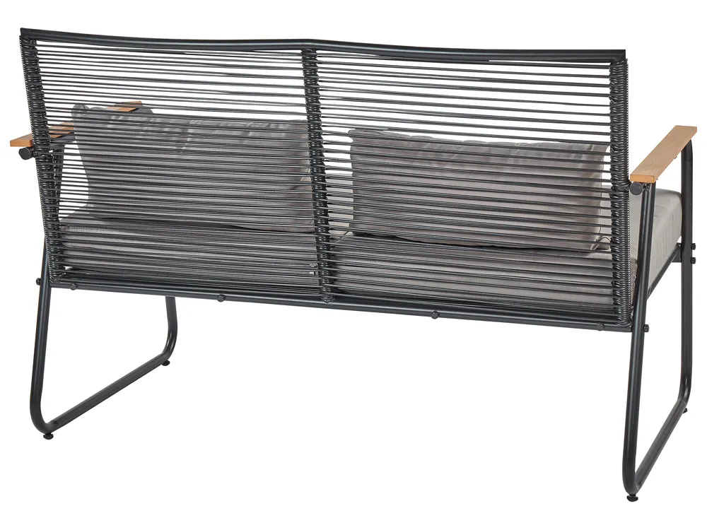 Garden Lounge Set with Table 4 Seater POMONTE Metal Black_919628