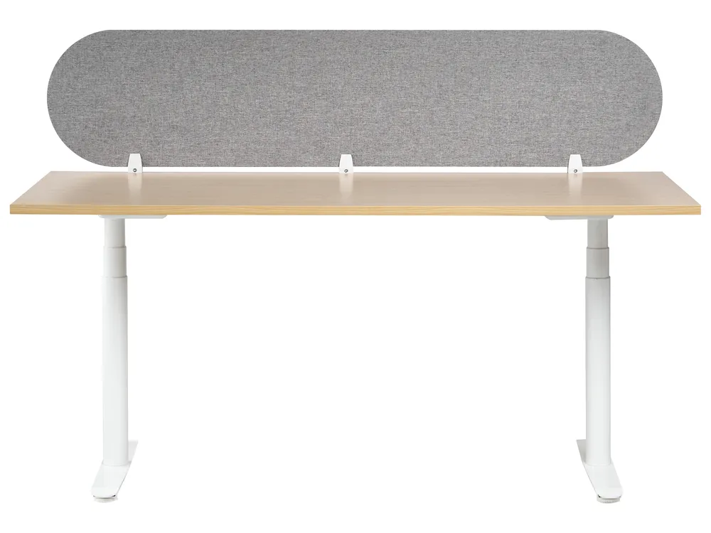 Desk Screen SPARKY 180 x 40 cm Light Grey_1015308