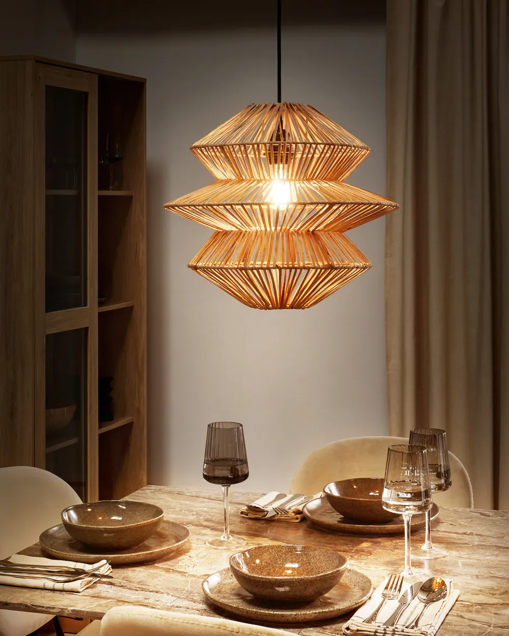 Pendant Lamp ANDUKI Rattan Natural