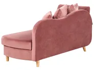 Left-Hand Chaise Longue MERI with Storage Velvet Pink_914293