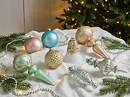 Set of 35 Baubles FROSTING Glass Multicolour_1173515